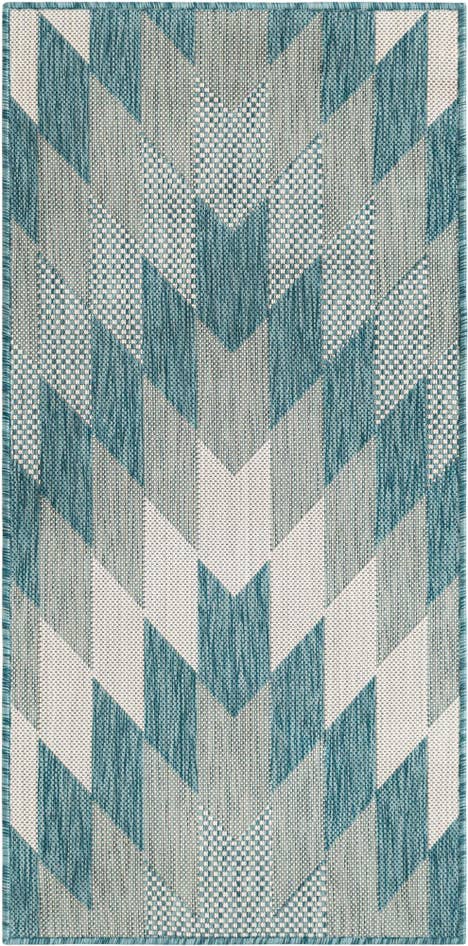 Detail image of 2' x 4' Easy-Clean Modern Indoor / Outdoor Runner Rug