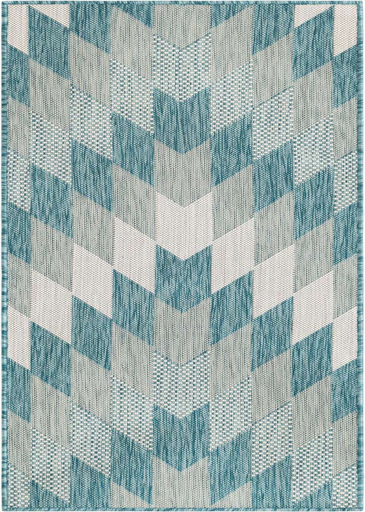 2' x 5' 3 Easy-Clean Modern Indoor / Outdoor Runner Rug