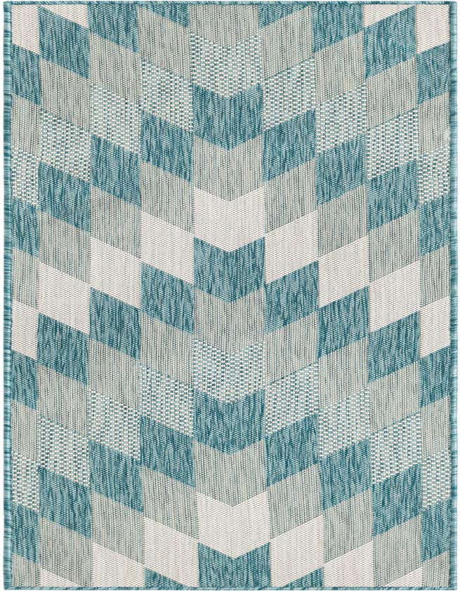 2' x 6' Easy-Clean Modern Indoor / Outdoor Runner Rug