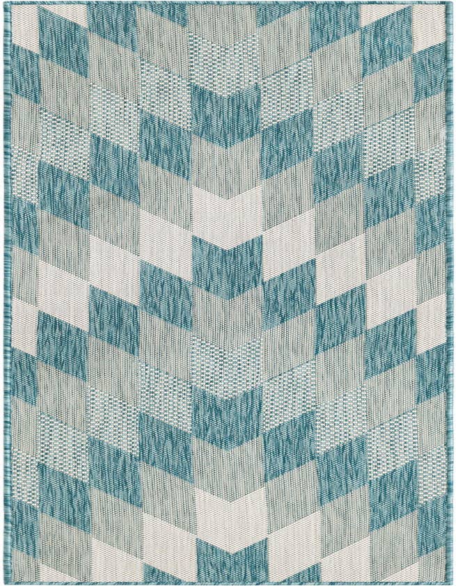 Detail image of 2' x 6' Easy-Clean Modern Indoor / Outdoor Runner Rug