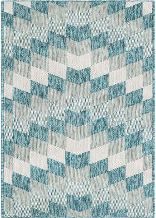 2' x 8' Easy-Clean Modern Indoor / Outdoor Runner Rug