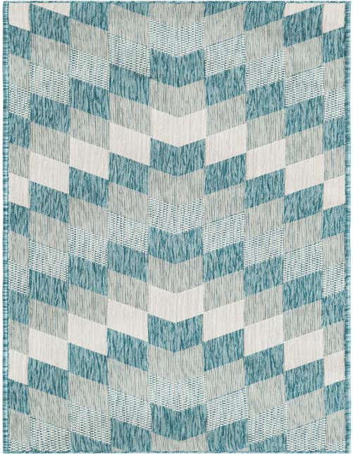 2' x 8' Easy-Clean Modern Indoor / Outdoor Runner Rug