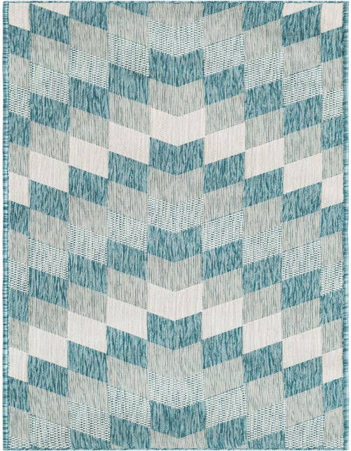 Detail image of 2' x 8' Easy-Clean Modern Indoor / Outdoor Runner Rug