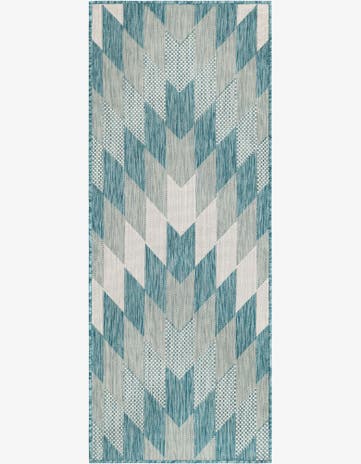 2' x 5' 3 Easy-Clean Modern Indoor / Outdoor Runner Rug