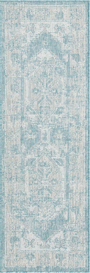 Detail image of 2' x 6' Easy-Clean Traditional Indoor / Outdoor Runner Rug