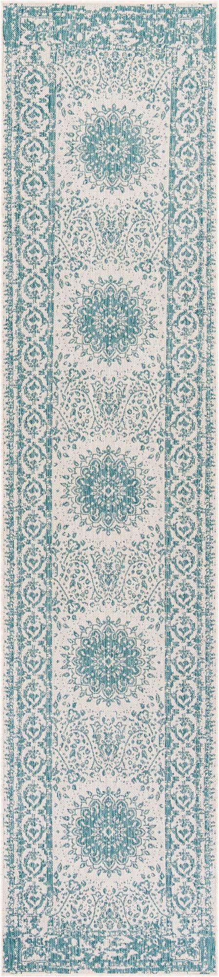 2' 7 x 12' Easy-Clean Traditional Indoor / Outdoor Runner Rug