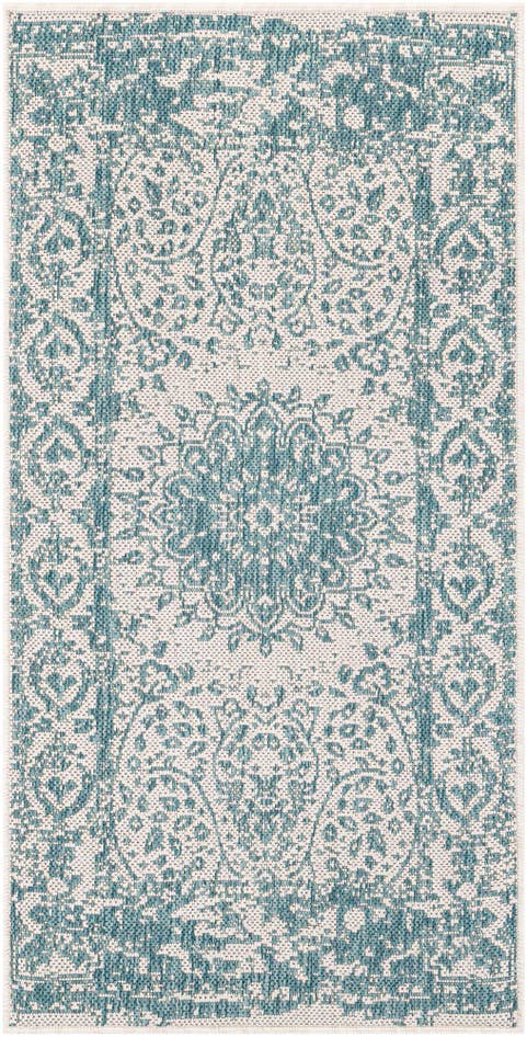 Detail image of 2' x 4' Easy-Clean Traditional Indoor / Outdoor Runner Rug
