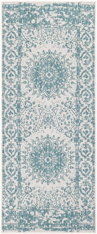 Detail image of 2' x 5' 3 Easy-Clean Traditional Indoor / Outdoor Runner Rug