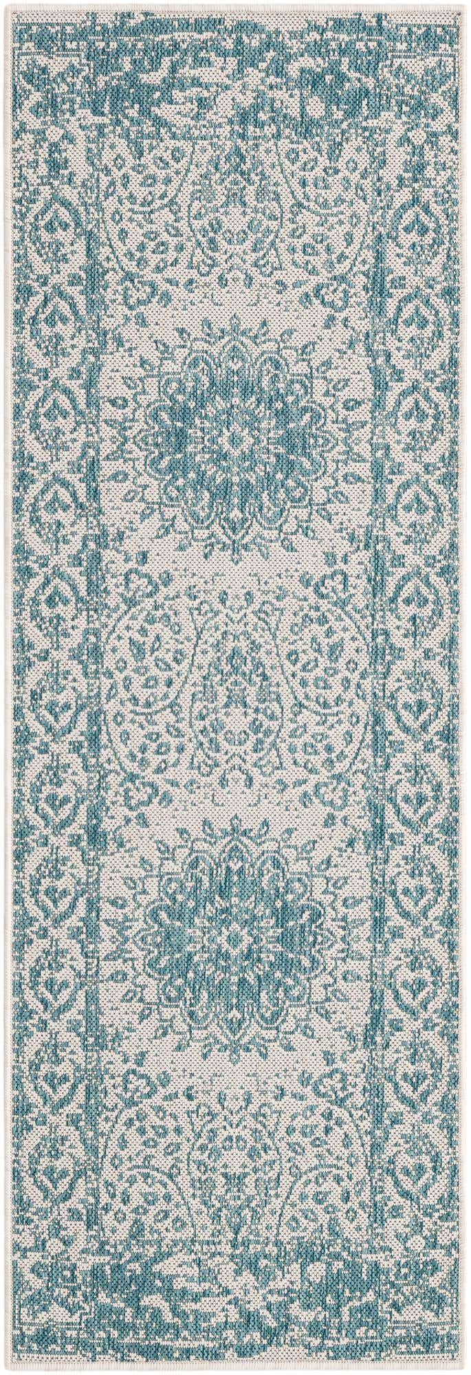 2' x 6' Easy-Clean Traditional Indoor / Outdoor Runner Rug