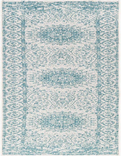 Detail image of 2' x 8' Easy-Clean Traditional Indoor / Outdoor Runner Rug