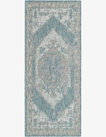 2' 6 x 6' Easy-Clean Traditional Indoor / Outdoor Runner Rug