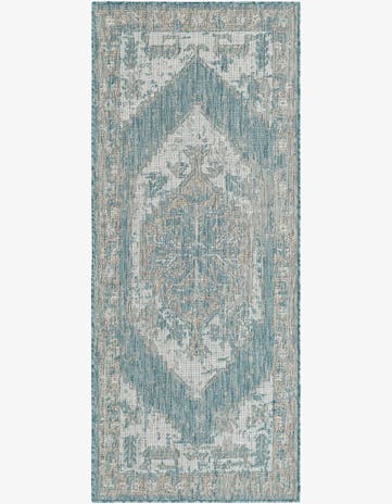 2' 6 x 6' Easy-Clean Traditional Indoor / Outdoor Runner Rug