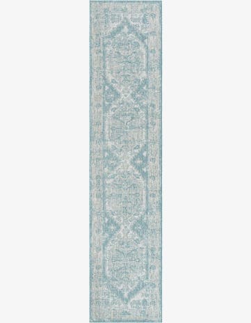 2' 7 x 12' Easy-Clean Traditional Indoor / Outdoor Runner Rug