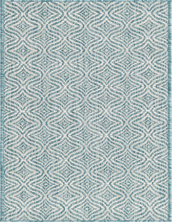 Detail image of 2' x 6' Easy-Clean Trellis Indoor / Outdoor Runner Rug