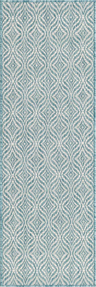 Detail image of 2' x 6' Easy-Clean Trellis Indoor / Outdoor Runner Rug