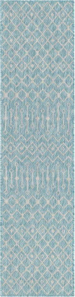 Detail image of 2' x 8' Easy-Clean Trellis Indoor / Outdoor Runner Rug