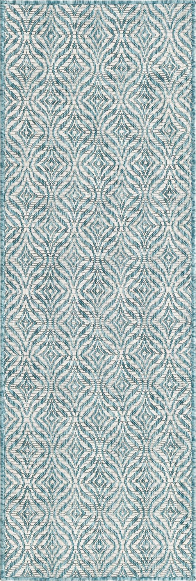 2' x 6'  Washable Trellis Indoor / Outdoor Runner Rug