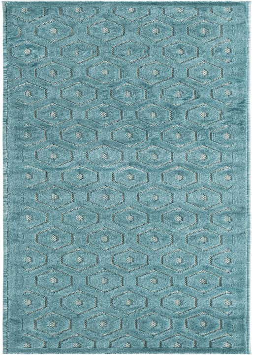 2' x 8' Easy-Clean Trellis Textured Indoor / Outdoor Runner Rug