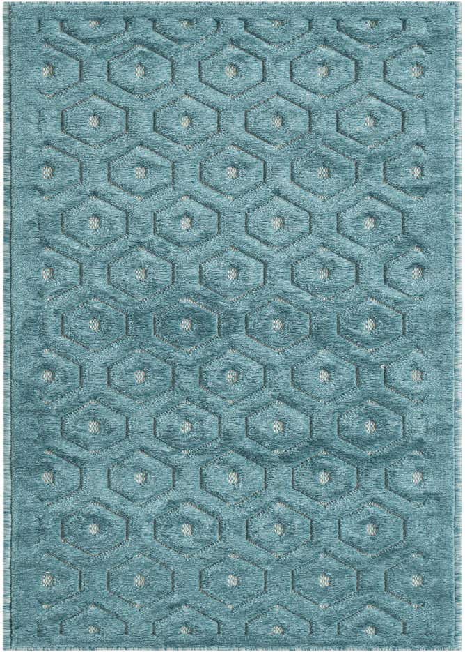 2' x 6' Easy-Clean Trellis Textured Indoor / Outdoor Runner Rug