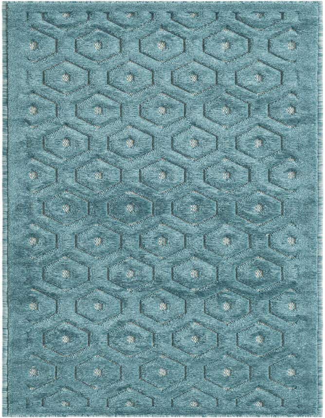 2' x 6' Easy-Clean Trellis Textured Indoor / Outdoor Runner Rug