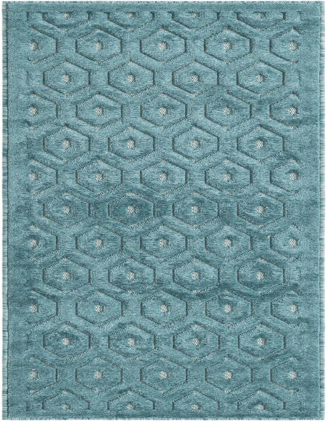 Detail image of 2' x 6' Easy-Clean Trellis Textured Indoor / Outdoor Runner Rug