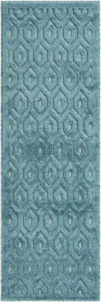 2' x 6' Easy-Clean Trellis Textured Indoor / Outdoor Runner Rug