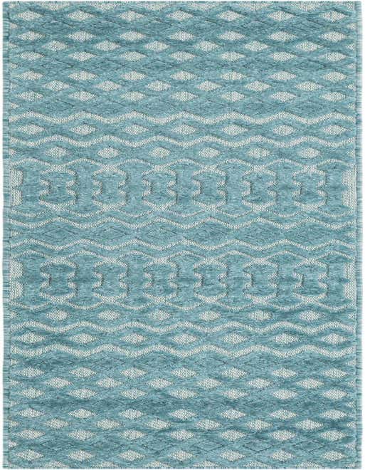 2' x 8' Easy-Clean Trellis Textured Indoor / Outdoor Runner Rug