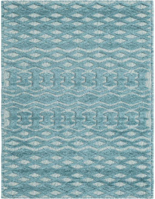 Detail image of 2' x 8' Easy-Clean Trellis Textured Indoor / Outdoor Runner Rug