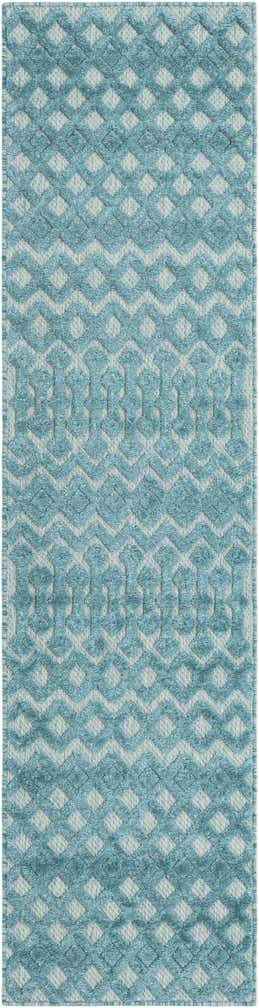 2' x 8' Easy-Clean Trellis Textured Indoor / Outdoor Runner Rug