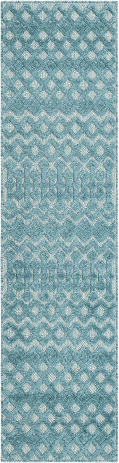 Detail image of 2' x 8' Easy-Clean Trellis Textured Indoor / Outdoor Runner Rug