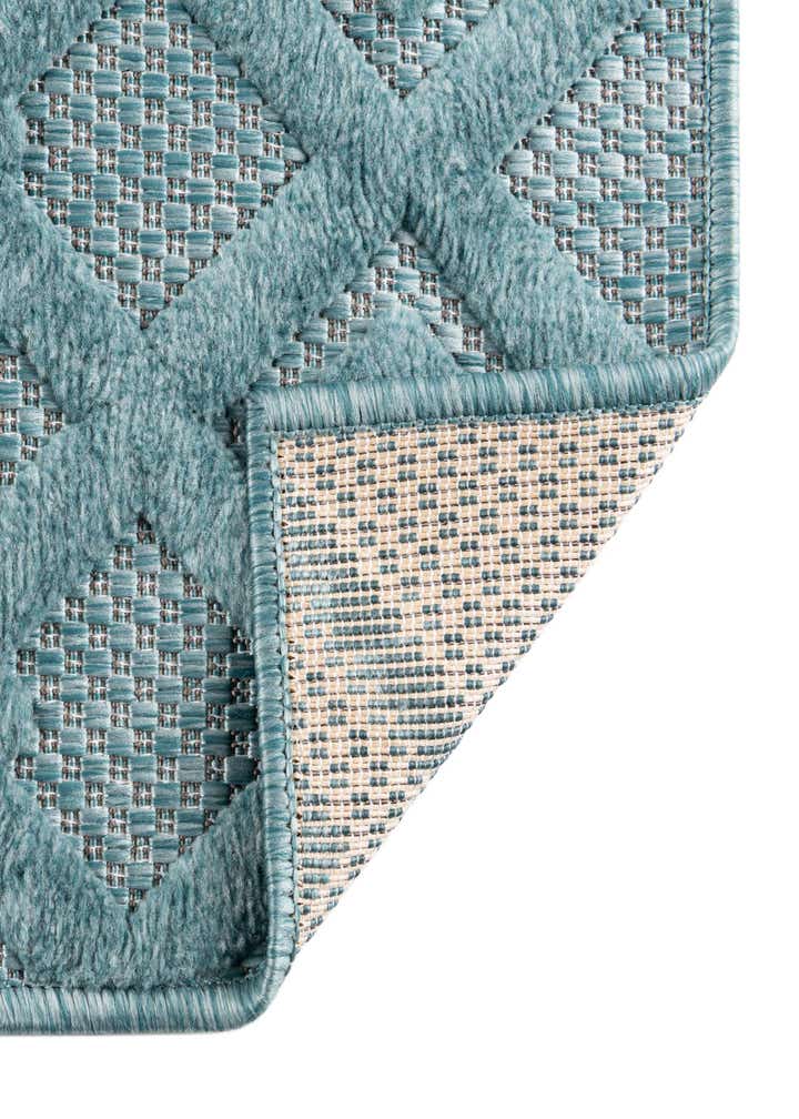 2' x 6' Easy-Clean Trellis Textured Indoor / Outdoor Runner Rug