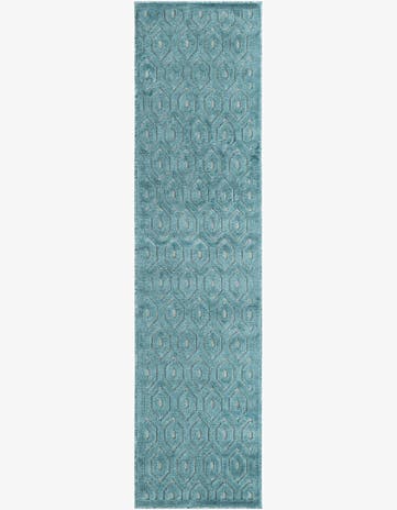 2' x 8' Easy-Clean Trellis Textured Indoor / Outdoor Runner Rug