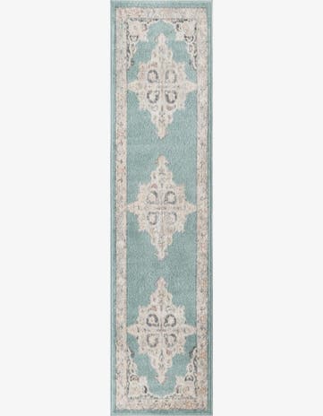 Aqua Parker Runner Rug
