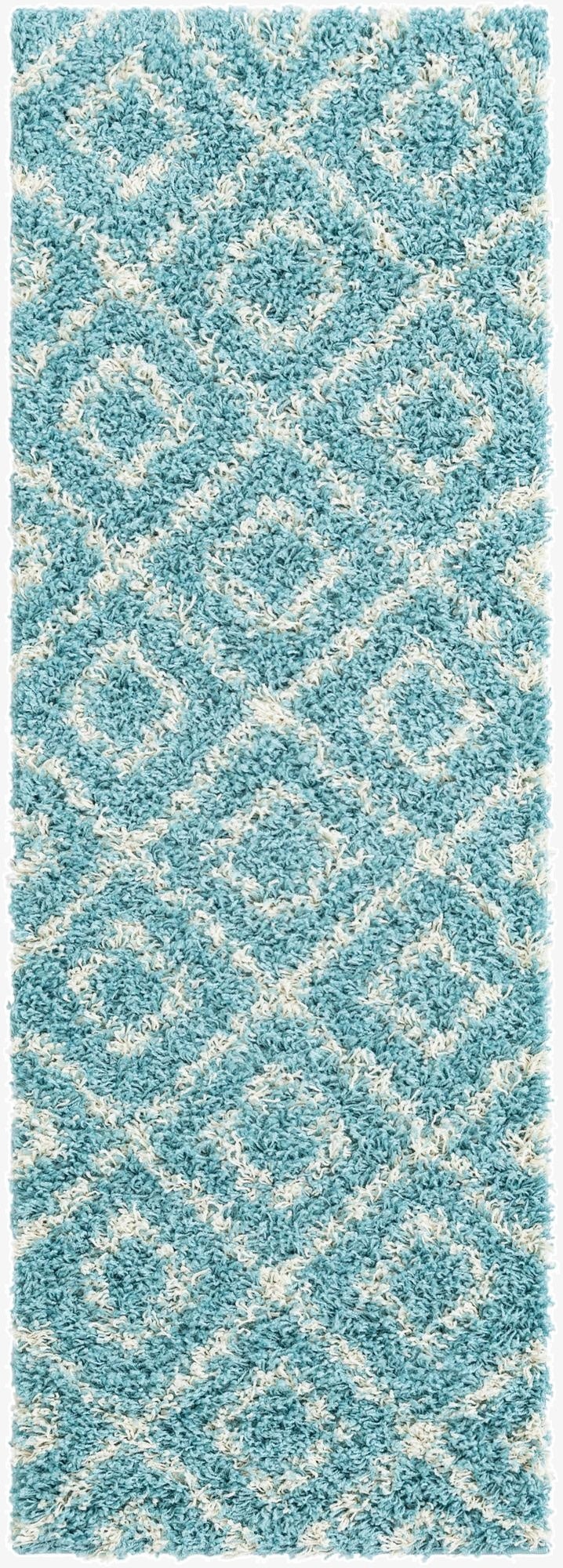 Primary image 2' x 6' Trellis Shag Runner Rug