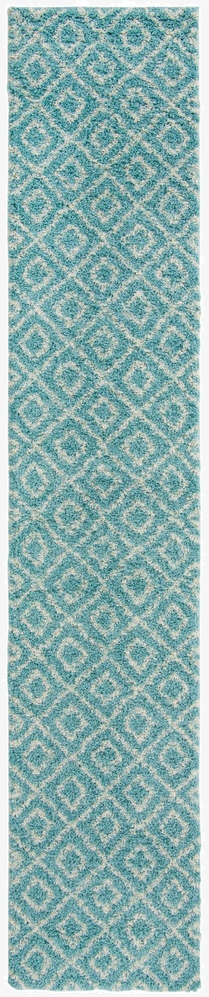 3' 3 x 16' 5 Trellis Shag Runner Rug