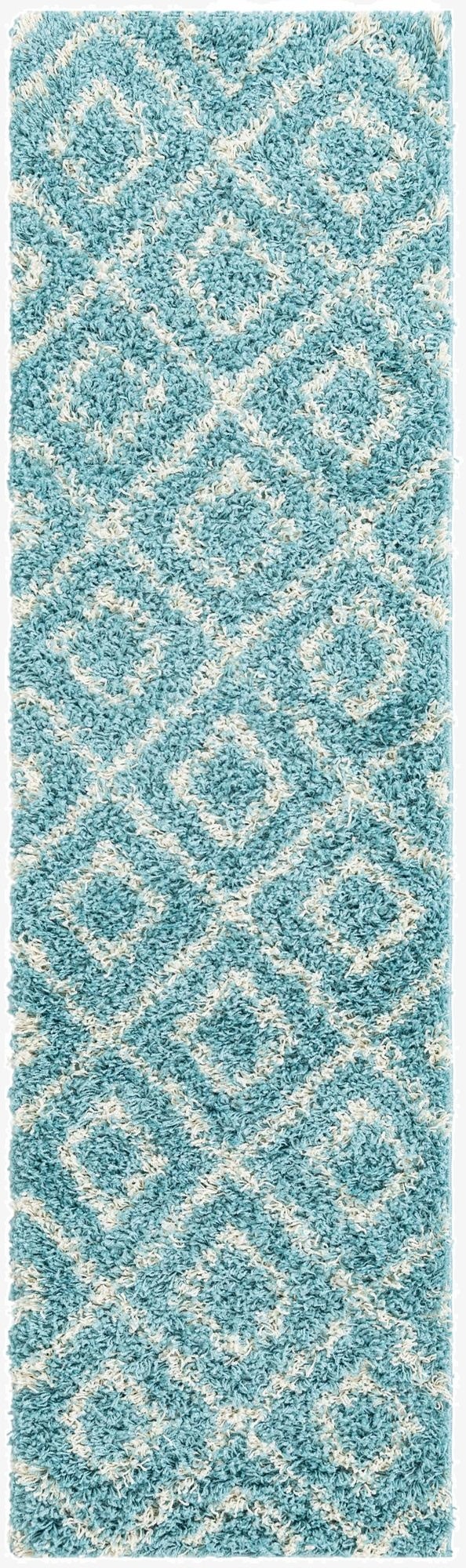 Primary image 2' x 7' Trellis Shag Runner Rug