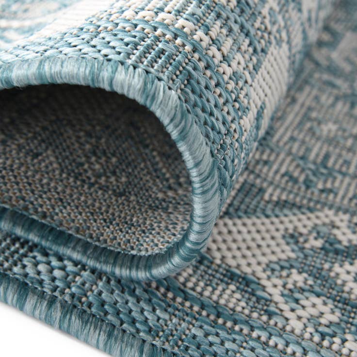 Detail image of 10' x 10' Easy-Clean Aztec Indoor / Outdoor Square Rug