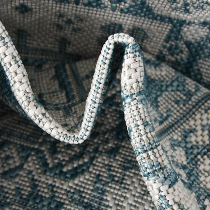 Detail image of 10' x 10' Easy-Clean Aztec Indoor / Outdoor Square Rug