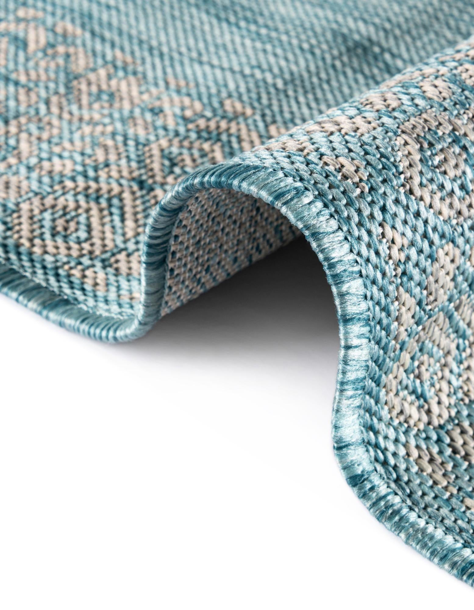 13' x 13' Easy-Clean Border Indoor / Outdoor Square Rug