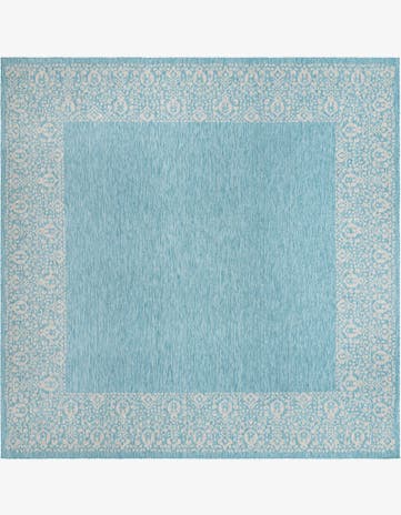 13' x 13' Easy-Clean Border Indoor / Outdoor Square Rug
