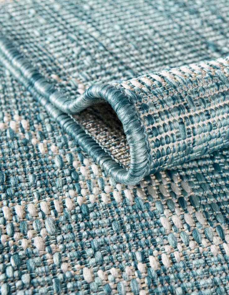 Detail image of 10' x 10' Easy-Clean Coastal Indoor / Outdoor Square Rug