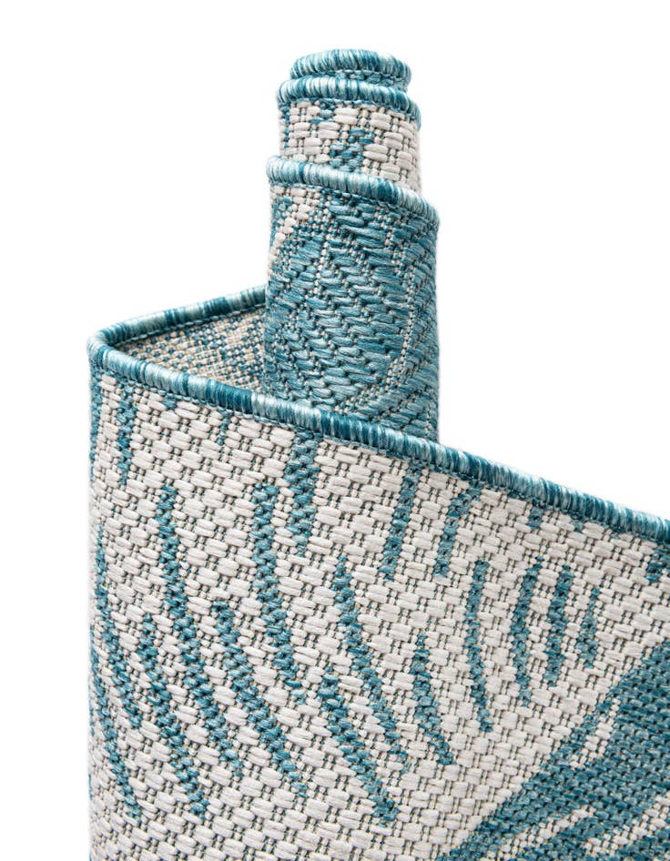 Detail image of 13' x 13' Easy-Clean Coastal Indoor / Outdoor Square Rug