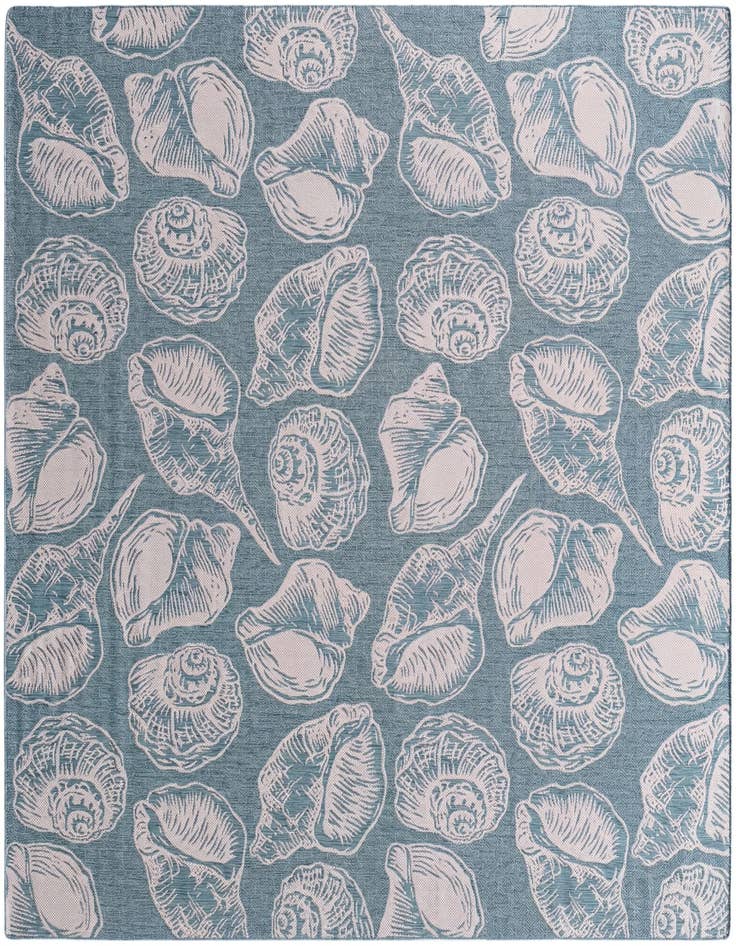 Detail image of 13' x 13' Easy-Clean Coastal Indoor / Outdoor Square Rug