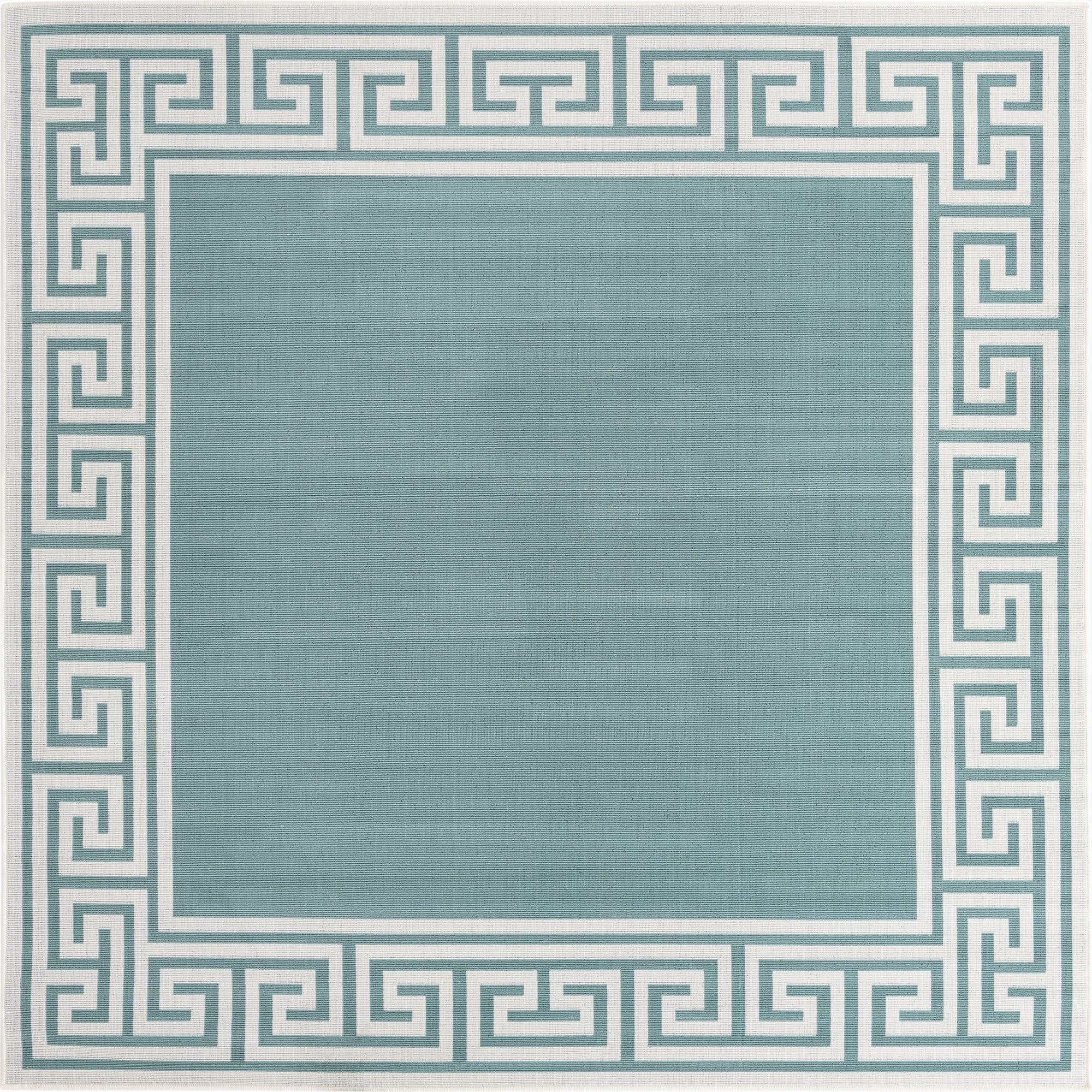 7' 10 x 7' 10  Washable Coastal Indoor / Outdoor Square Rug