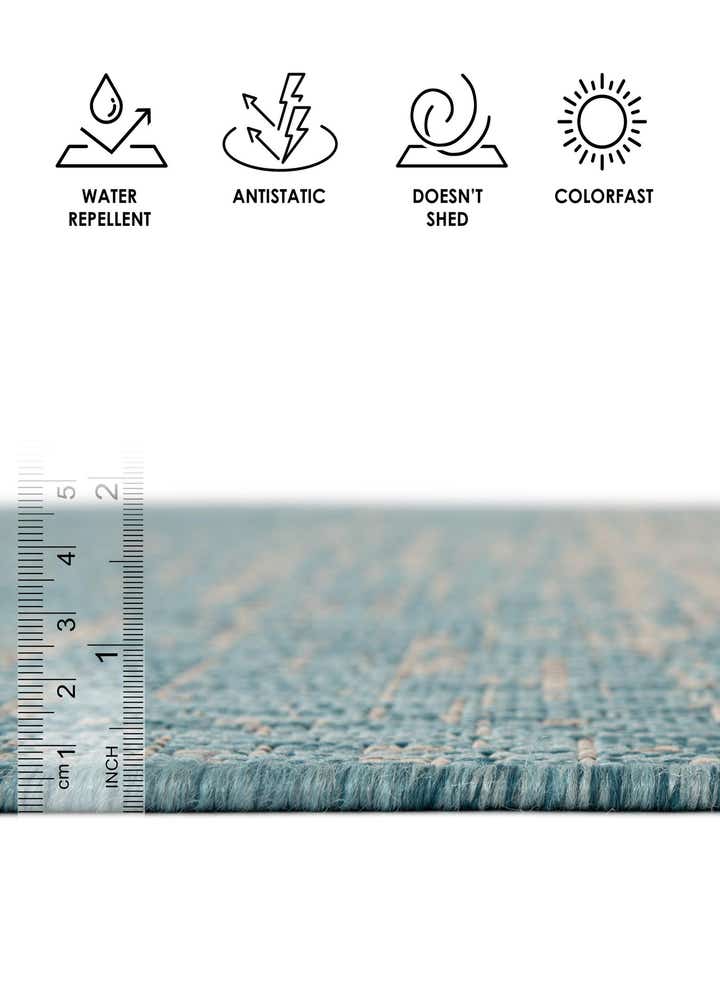 10' 8 x 10' 8 Easy-Clean Modern Indoor / Outdoor Square Rug