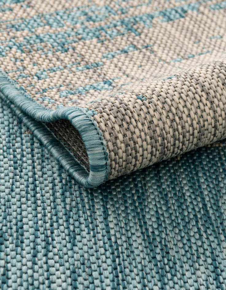 Detail image of 10' 8 x 10' 8 Easy-Clean Modern Indoor / Outdoor Square Rug