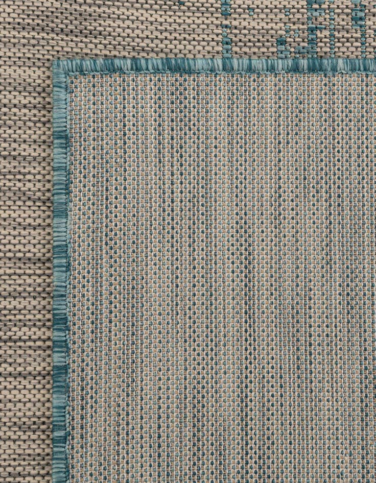 Detail image of 10' 8 x 10' 8 Easy-Clean Modern Indoor / Outdoor Square Rug