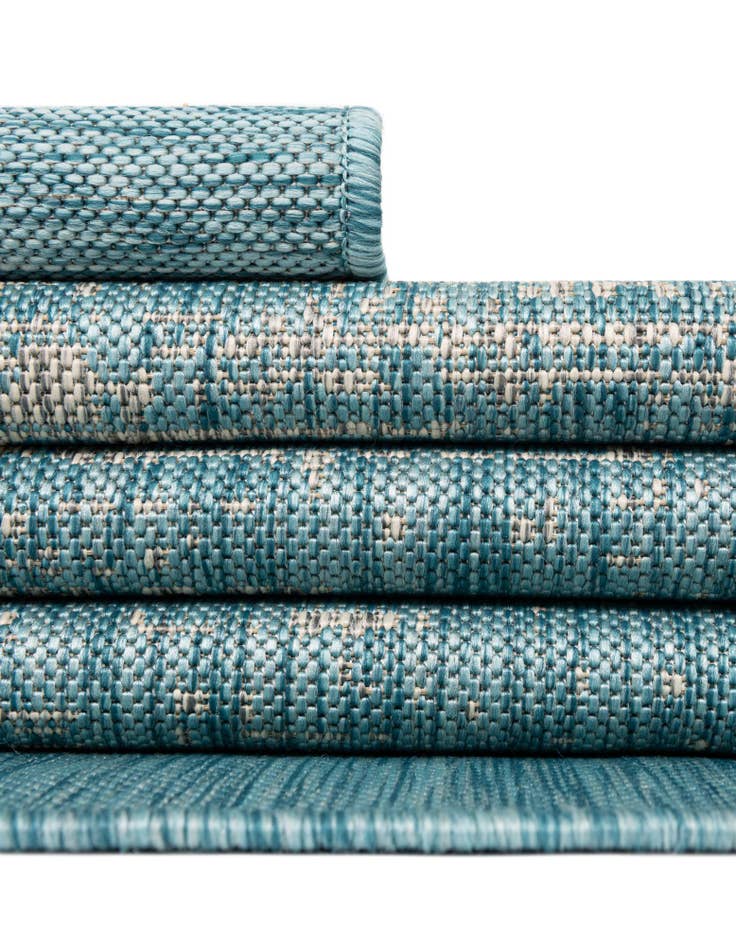 Detail image of 13' x 13' Easy-Clean Modern Indoor / Outdoor Square Rug