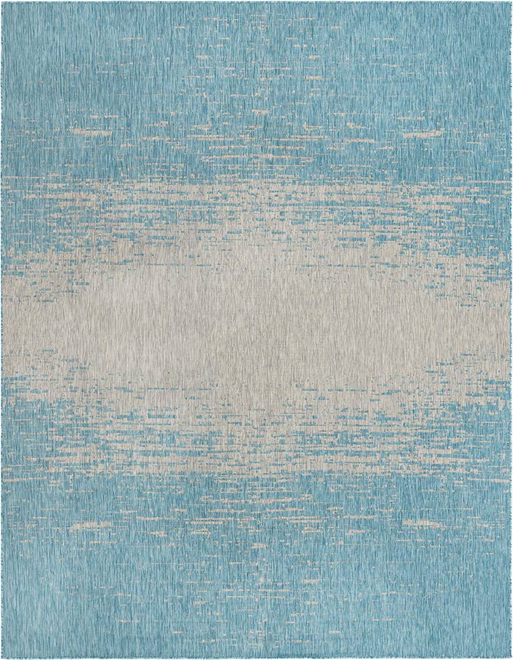Detail image of 10' 8 x 10' 8 Easy-Clean Modern Indoor / Outdoor Square Rug