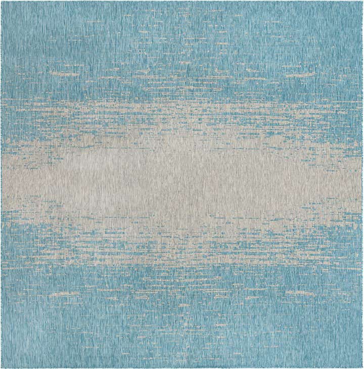 13' x 13' Easy-Clean Modern Indoor / Outdoor Square Rug
